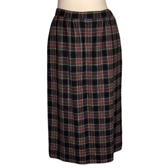 Pendleton Authentic Black Stewart Tartan Plaid Blazer Skirt Wool Suit Set Size 8 - Picture 7 of 14